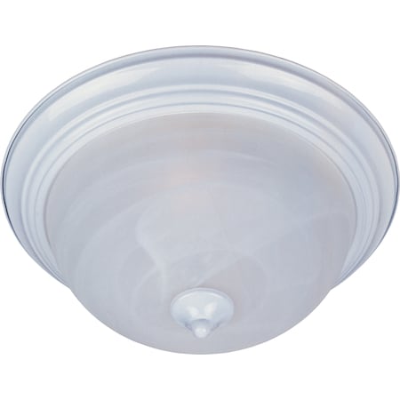 Essentials 2-Light 13.5 Wide White Flush Mount Light